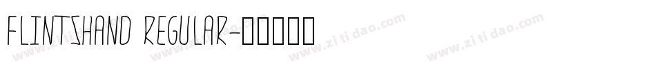FlintsHand Regular字体转换